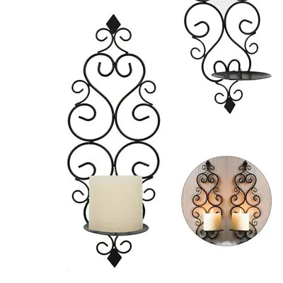 Tealight Candle Holders Wall Hanging Sculpture Tray Iron Metal Art Decoration • £8.45