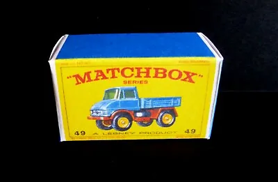 Matchbox Lesney No 49b Mercedes Unimog Reproduction Box (Box Only) • £2.89