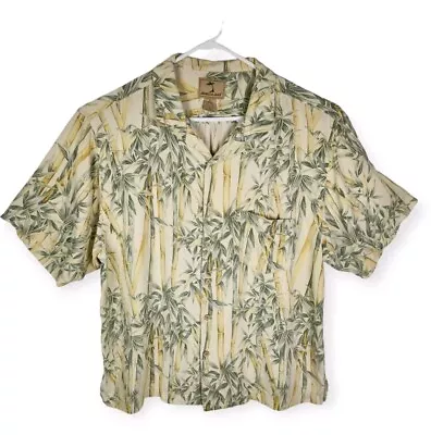 Jamaica Jaxx Hawaiian Shirt Men's XL Short Sleeve Yellow Bamboo  • $16.95