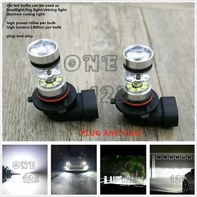 2x Super Bright H10 9145 9005 6000K White 55W LED Fog Light Conversion Kit • $19.99