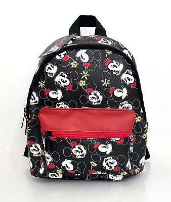 DISNEY'S Minnie Mouse Backpack Classic Black Red White Purse/Shoulder Bag NWT • £48.33