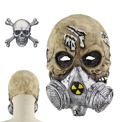 Halloween Latex Gas Mask Chernobyl Radiation Chemical Nuclear Zombie Prop • £6.64