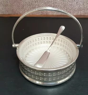 £28 • Buy Northern Goldsmiths Company Silver Plated Butter Dish With Glass Insert