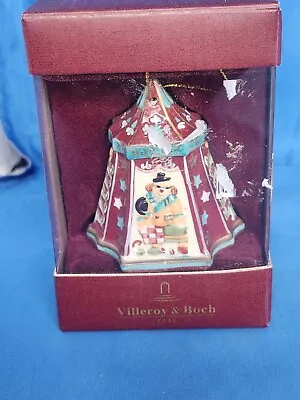 Villeroy & Boch Christmas Carousel Bell Ornament Burgundy EUC • $22