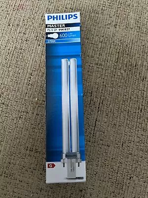 PHILIPS PL-S9W/827/2P 9W Warm White 2700k 2 Pin Fluorescent Light Bulb G23 Cap • £9.99