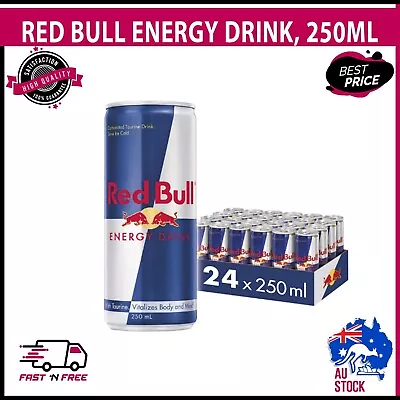 Red Bull Energy Drink 24 X 250ml Vitalizes Body And Mind Redbull NEW FREE SHIP • $54.48
