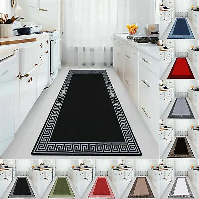 £29.49 • Buy Non Slip Door Mats Long Hallway Runner Bedroom Rugs Kitchen Carpet Floor Mat