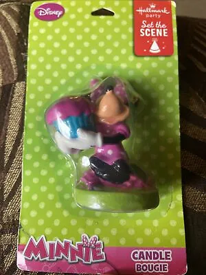 RARE - Minnie Mouse Disney Kids Birthday Party Molded Cake Candle - BOUGIE • $9.99