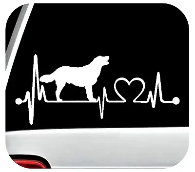 Golden Labrador Heartbeat Dog Decal Sticker Car Truck SUV Van LAPTOP Gift K1044 • $3.58