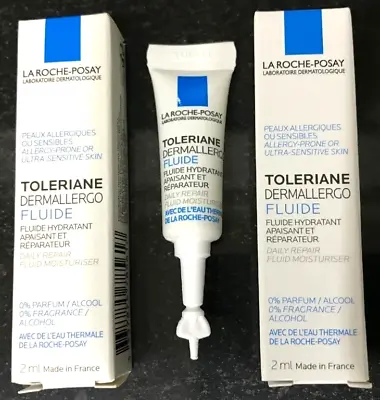 2X La Roche-Posay Toleriane Dermallergo Repair Fluid Moisturiser Sample 2 X 2ml. • $11.86