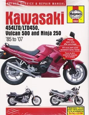 1985-2007 Kawasaki 454LTD/LTD450 Vulcan 500 Ninja 250 Haynes Repair Manual 2347 • $39.60