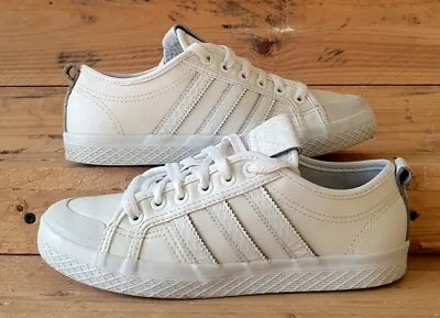 Adidas Honey Low Leather Trainers UK4/US5.5/EU36.5 AF4223 Triple White • $64