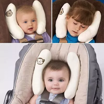 Baby Seat Car Pillow Safety Stroller Baby Head Support Kid Cushion Neck Headrest • £9.59