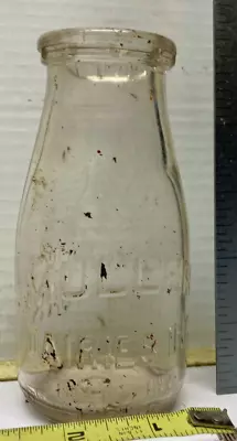 VINTage GLASS Mueller  MILK BOTTLE  PRE OWNED GLASS • $10