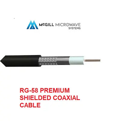 RG58 Coaxial Cable 50 Ohm Low Loss - LOWEST LOSS RG58 DOUBLE SHIELDING Coax Ham • £119