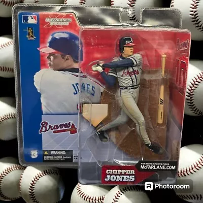 Chipper Jones Mcfarlane MLB Series 3 Atlanta Braves Gray Variant Jersey Figure • $12.88