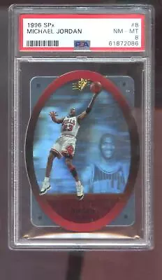 1996-97 Upper Deck SPx #8 Michael Jordan PSA 8 Graded Basketball Card 96-97 1997 • $84.96