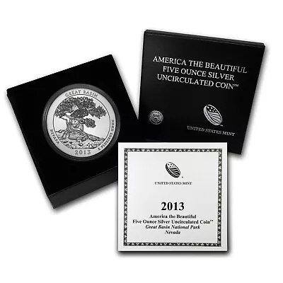 2013 P America The Beautiful GREAT BASIN 5 OZ SILVER Coin W/ OGP & COA • $169