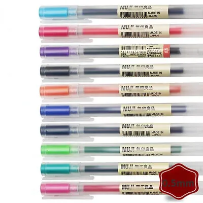10Colors MUJI Gel Ink Ball Point Pen 0.5/0.38mm Non-toxic Pen MUJI Ballpoint Pen • $14.49