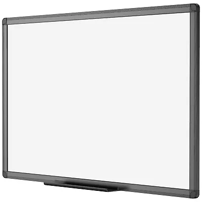 VIZ-PRO Magnetic Dry Wipe Whiteboard With Black Aluminium Frame And Pen Tray • £42.90