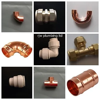 £1.10 • Buy 4mm/6mm/8mm/10mm Copper Pipe/end Feed/soldered Ring/brass Compression Fittings