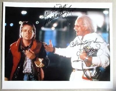 BACK TO THE FUTURE MICHAEL J FOX CHRISTOPHER LLOYD SIGNED 8 X 10 Photo • $59.99