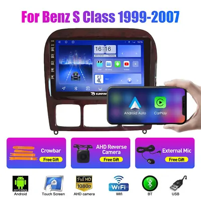 9  Android 12.0 Car Radio GPS For Mercedes-Benz S-Class AMG W220 S280-S600 S55 • $143.20