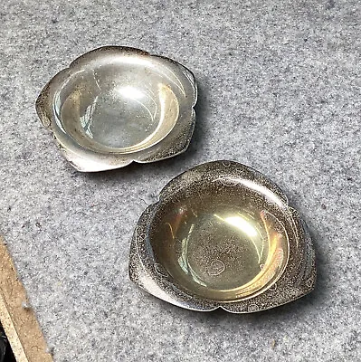 Pair Of Tiffany & Co Sterling Silver Flower Small Nut Bowl Dish Makers Vintage • $149