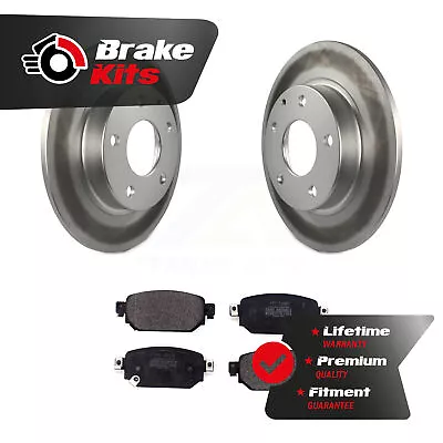 Rear Coated Disc Brake Rotors And Semi-Metallic Pads Kit For 2017-2018 Mazda 3 • $65.51