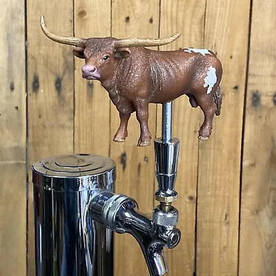 Texas Longhorn TAP HANDLE For Beer Keg Kegerator Mini Pull Knob Bull Farm Cattle • $39.99