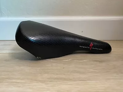 Specialized Vintage Perforated Leather Saddle - Black - GD-VG • $70