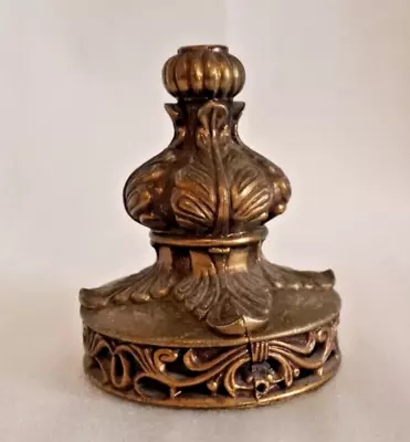 Vintage Ornate Antique Bronze Cast Metal Lamp Part • $45