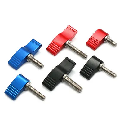 M4 M5 M6 Clamping Thumb Screw Tee Wing Knob Hand Grip Bolt Aluminum & Stainless • $3.39