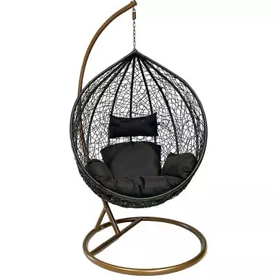 LARGE Black - Hanging Egg Chair With Cushion • $474.05