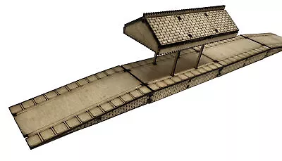 N Gauge Double Platform & Canopy With On/Off Ramps Scenery • £12.75