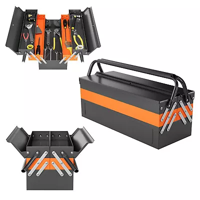Portable 22-Inch Metal Tool Box 5-Tray Cantilever Steel Tool Chest Cabinet • $59.99