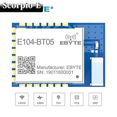 TLSR8266 Bluetooth BLE4.2 UART SMD Transceiver Low Power Wireless Module E104 • $7.46