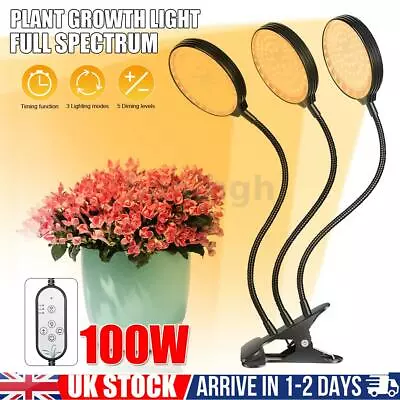 £13.79 • Buy LED Grow Light Plant Growing Lamp Lights With Clip For Indoor Plants Veg Lamp UK