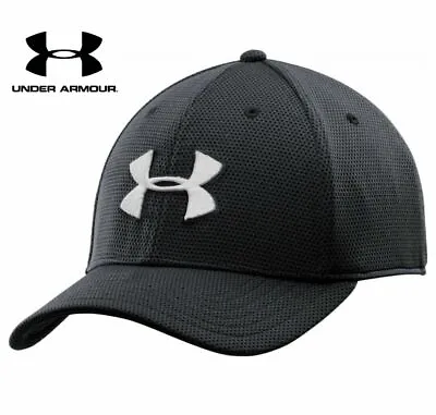 Under Armour Baseball Cap Blitzing II Golf Sports Hat UA Caps Black  • £13.99