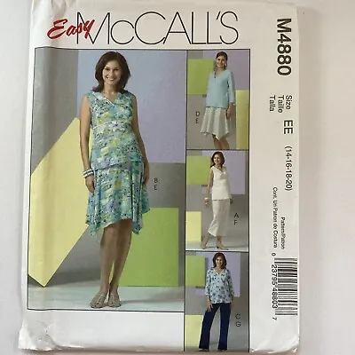 McCalls 4880 Ladies Maternity Dress Top Tunic Trousers New Uncut Pattern PLUS • £12.50