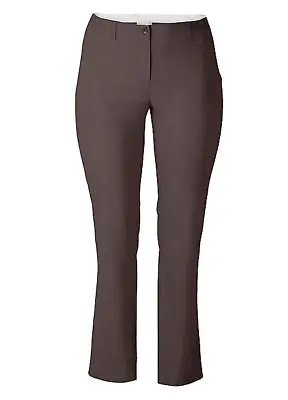 Sheego @ Curvissa Size 16 Brown Narrow Leg Stretch IL 32.5  TROUSERS £44 • £17.99