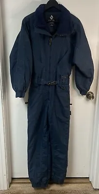 Inside Edge VTG Ski Suit Snowboard Winter BodySuit 80’s Skinny Blue Sz Medium • $65