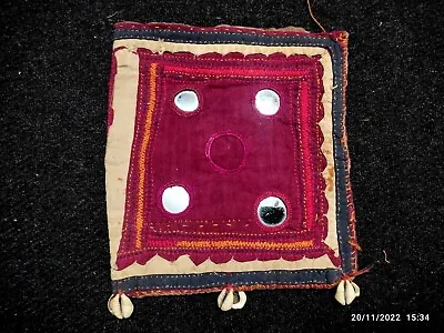 Vintage Banjara Gujarati Rabari Kuchi Ethnic Handmade Embroidered Mirror Pouch • $20