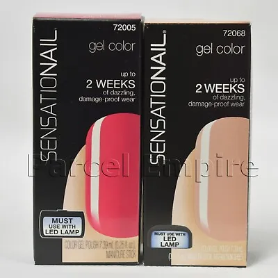 2 X New Sensationail Gel Nail Polish PINK DAISY + Nude Mood Manicure Bundle Duo • £19.50