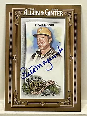 2022 Allen & Ginter Mini Framed Auto #MA-BM Bill Mazeroski Pirates • $35