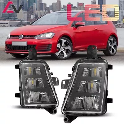 2014-2017 For VW GTI Clear Lens Pair Bumper LED Fog Lights Replacement Lamps  • $83.99