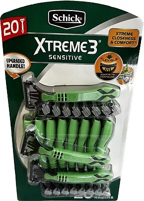 Schick Xtreme 3 Sensitive Men's Disposable Razors (Pack / 20) Brand New / Sealed • $29.99