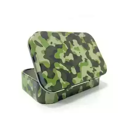 Green Military Camo Metal Cigarette Case Box Holder THB-117 • $11.45