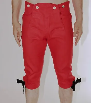 Bernhard Willhelm Red Lederhosen Mens Shorts Med 2010 32  Indie Y2k Electroclash • $59