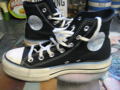 £10.50 • Buy Converse Chuck Taylor All Star Platform High Black Baseball Boots Trainers Uk 5
